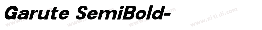 Garute SemiBold字体转换